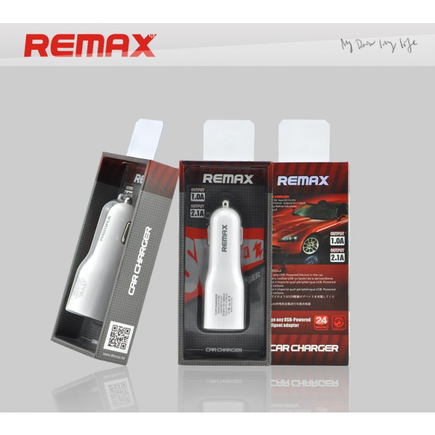 Remax -Dual Port Usb Car Charger 2.1a